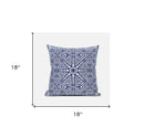 18" X 18" Light Purple Blown Seam Geometric Indoor Outdoor Throw Pillow