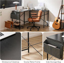 L Shaped Computer Desk 50 Inch Black Corner Home Office