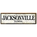 Jacksonville Florida Sign | Wall Art Print on Real Wood