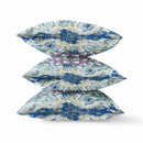 18"x18" Blue Aqua Yellow Zippered Broadcloth Geometric Throw Pillow