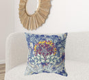 18"x18" Blue Gray Yellow Red Zippered Broadcloth Geometric Throw Pillow