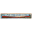 Welcome to Lake Mitchell Red Canoe Alabama Home Decor Art Print on Real Wood Each