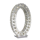 Oval Crystal Extravaganza 17.5" Table Lamp // Chrome