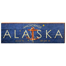 Anchorage, Alaska Latitude & Longitude Wooden Sign | Wall Art Print on Real Wood