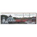Hooper Strait Lighthouse, Maryland Wooden Sign | Wall Art Print on Real Wood | Chesapeake Bay St. Michaels Coastal Nautical Beach Home Decor