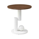 Luxury Nesting Coffee Table Set of 2,  Tables with Storage for Living Room, Oval and Round Table Set, White Center Table, Cocktail Table, Side Table,  Large 47.24'', Small 19.69''
