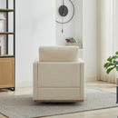 30.7"W Square Upholstered Swivel Accent Chair and Comfy Accent Single Sofa Chair, 360 Degree Club Chair, Lounge Armchair for Living Room Bedroom Apartment Nursery.Beige