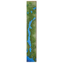 Long Lake, Brandy Pond Map Home Decor Art Print on Real Wood