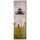 Long Point Lighthouse Home Decor Art Print on Real Wood