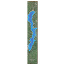 Bass Lake, California Map | Wall Art Print on Real Wood