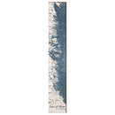 Coast of Maine Shabby Vertical Map Home Decor Art Print on Real Wood