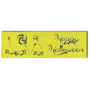 Halloween Sketch with Candy Home Decor Art Print on Real Wood