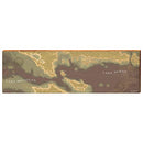 Lake Michigan, Lake Huron Sepia Map Home Decor Art Print on Real Wood