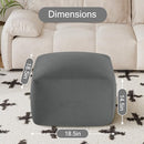 Grid Square Pouf Ottoman, 20"x20"x15"