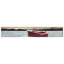 Vintage Boat on Lake Wedowee Alabama Sunset Art Print on Real Wood Each
