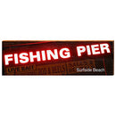 Fishing Pier at Surfside Beach Home Decor Art Print on Real Wood