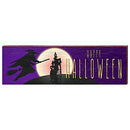 Happy Halloween with Witch Home Decor Art Print on Real Wood