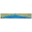 Connecticut Coast Map Home Decor Art Print on Real Wood