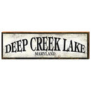 Deep Creek Lake, Maryland, Wooden Sign | Wall Art Print on Real Wood 