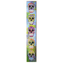 Day of The Dead Blue Vertical Home Decor Art Print on Real Wood Each