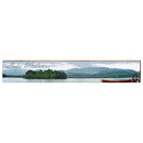 Red Canoe on Lake Wedowee Alabama Home Decor Art Print on Real Wood