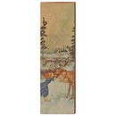 Kiss of Christmas Home Decor Art Print on Real Wood