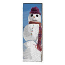 Snowman with Scarf Home Decor Art Print on Real Wood