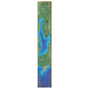 Beech Hill Pond Map Home Decor Art Print on Real Wood