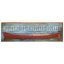 Welcome to Thousand Islands Canoe Canada Home Decor Art Print on Real Wood