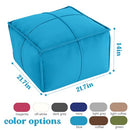 Round Pouf Ottoman Foot Rest, 20"x15"