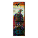 Eagle with Southwest Pattern Home Decor Art Print on Real Wood