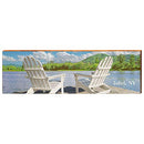 Inlet, NY Lake Adirondack Chairs | Wall Art Print on Real Wood