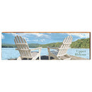 Upper Rideau, Ontario Adirondack Chair Scene Wooden Sign | Wall Art Print on Real Wood