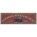 Adirondack Mountains Black Bear Wooden Sign | Wall Art Print on Real Wood