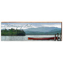 Chateaugay Lake Red Canoe Lake ALI1 | Wall Art Print on Real Wood