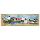 Maine Lighthouses Home Decor Art Print on Real Wood