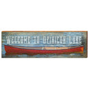 Welcome to Opinicon Lake Canoe Canada Home Decor Art Print on Real Wood