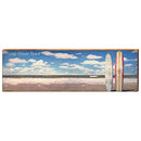 Surfboards on Long Sands Beach Maine Home Decor Art Print on Real Wood