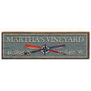 Martha's Vineyard Oars Home Decor Art Print on Real Wood
