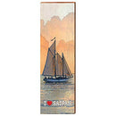 I Heart Saipan Sunset Sailboat Home Decor Art Print on Real Wood