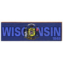 Wisconsin State Flag Home Decor Art Print on Real Wood