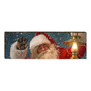Santa with Lantern Home Decor Art Print on Real Wood
