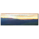 Welcome to The Mountains Sunset Home Decor Art Print on Real Wood