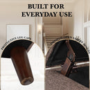 Chocolate Brownstone Storage Ottoman With Hinged Lid