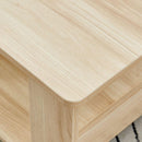 A modern and practical log colored textured coffee table,tea table. The double-layer coffee table is made of MDF material. Suitable for living room 43.3"x21.6"x16.5"