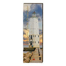 Frankfort North Breakwater Lighthouse Home Decor Art Print on Real Wood