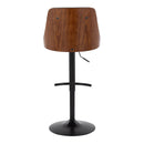 Gianna - Mid Century Modern Adjustable Barstool, Swivel With Rounded T Footrest (Set of 2)