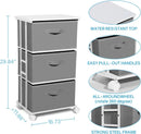 Dresser Tower 3 Drawer Dark Grey With Wood Top And Wheels