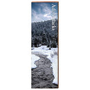 Snowy Stream in The Adirondacks Home Decor Art Print on Real Wood