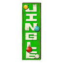 Jingle with Balls Green B/G Home Decor Art Print on Real Wood